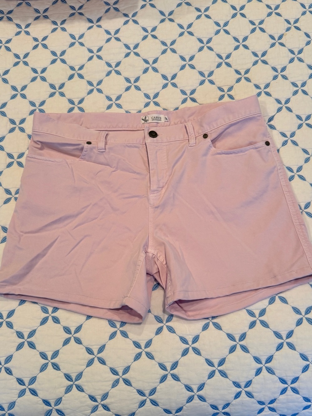 Carve Designs women’s shorts in lilac 5” inseam